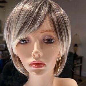 HAIR, Long Pixie with Swoop Bangs, Light Brown Highlighted Blonde